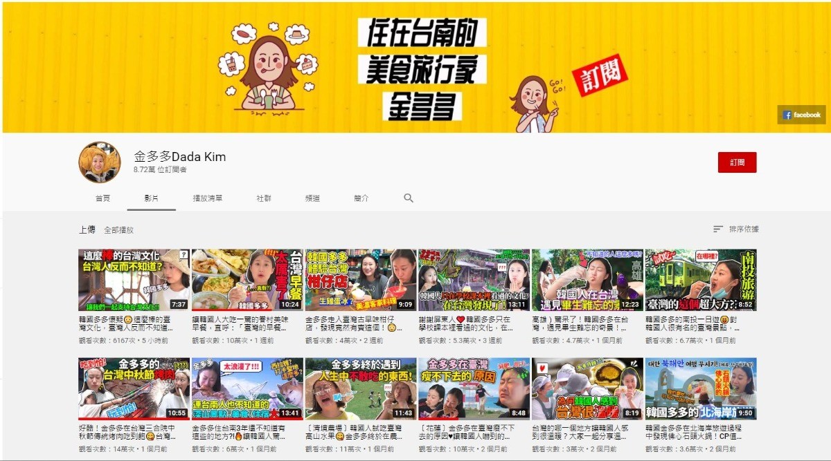 金多多-韓國-南韓-YOUTUBER-網紅-YTER-亞洲-女性-新住民-留學生-交換-台灣-台南