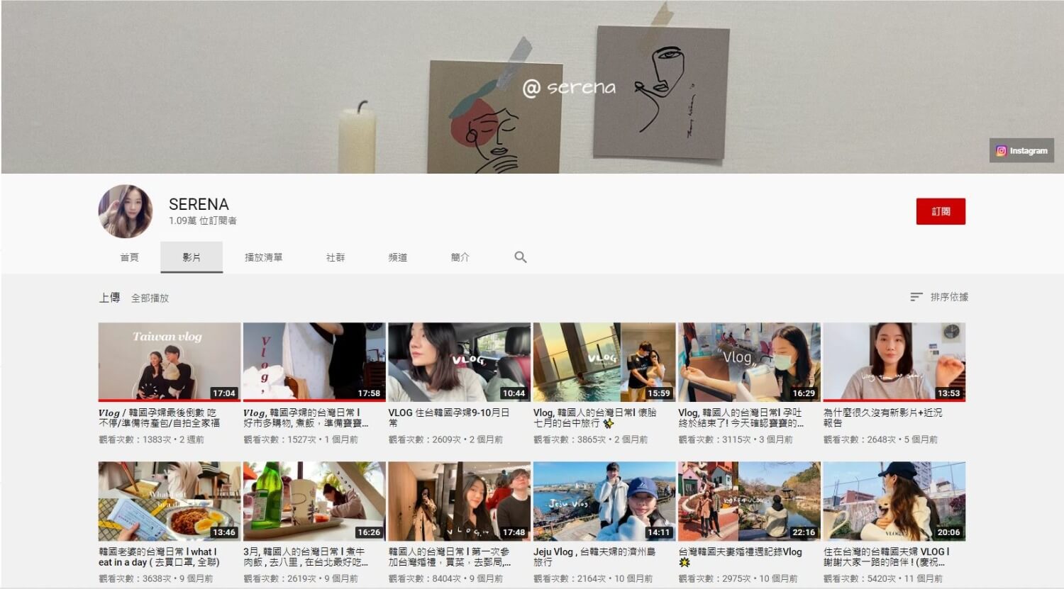 SERENA -韓國-南韓-YOUTUBER-網紅-YTER-亞洲-女性-新住民-移民-結婚-配偶-打工-度假-交換-台灣-韓語-韓文